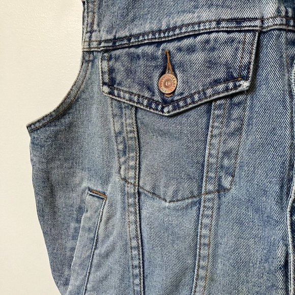 Vintage Pepe Jeans  Trucker Denim Jean Vest - Picture 9 of 9